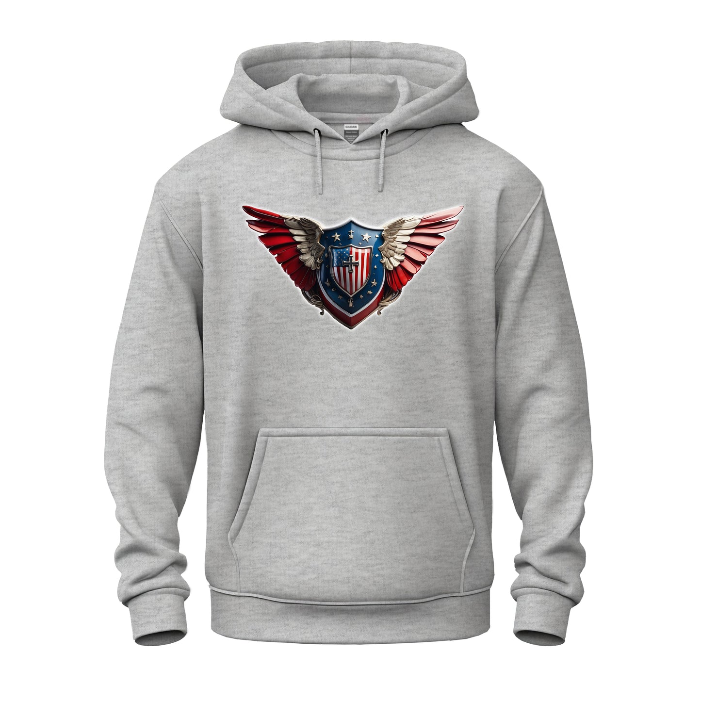 3D Winged Shield Unisex Heavy Blend™ Hooded Sweatshirt