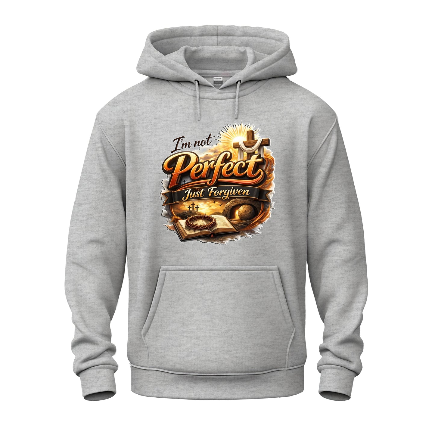 I'm Not Perfect, Just Forgiven Version 2  Christian Unisex Heavy Blend™ Hooded Sweatshirt