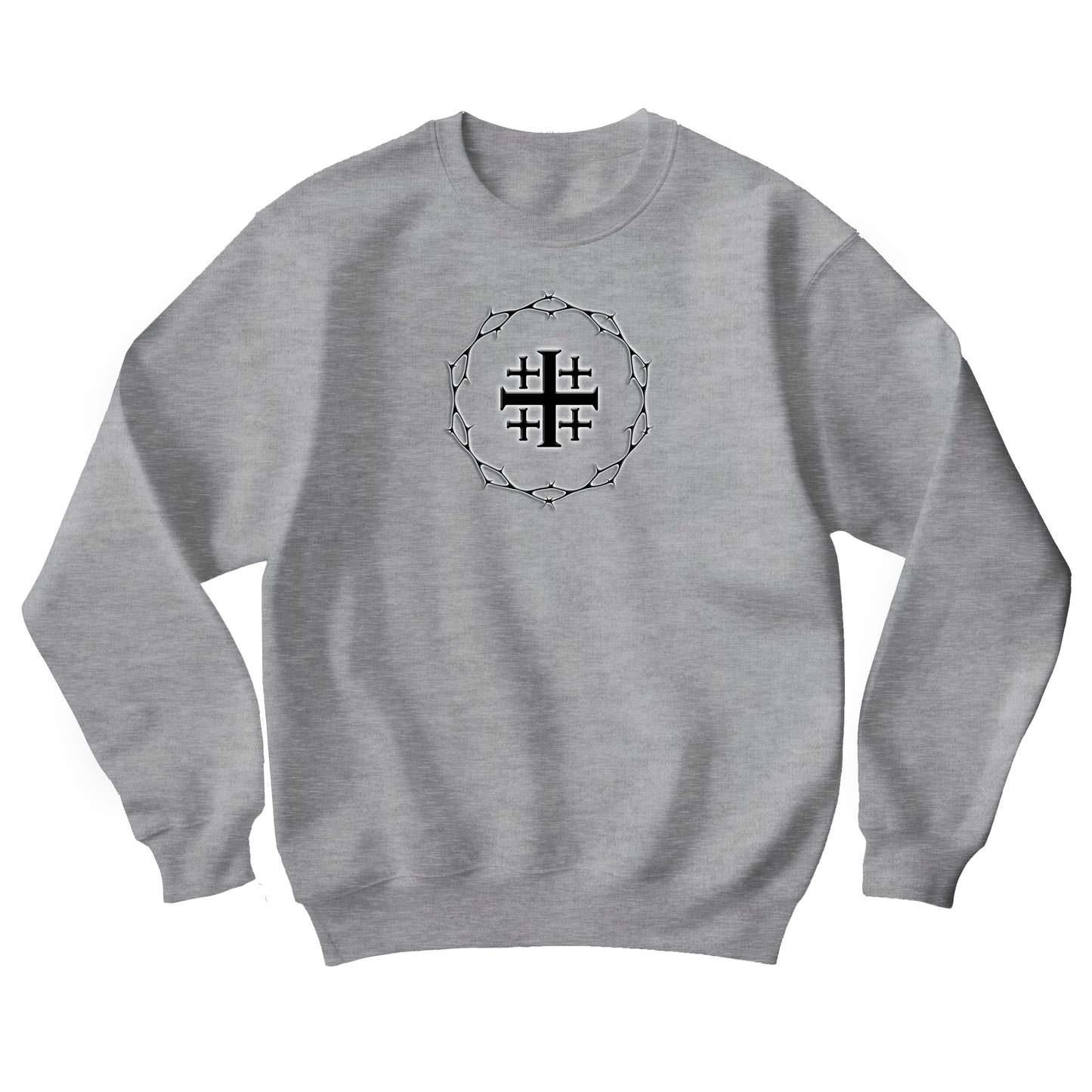 Circle of Thorns & Jerusalem Cross Unisex Heavy Blend™ Crewneck Sweatshirt