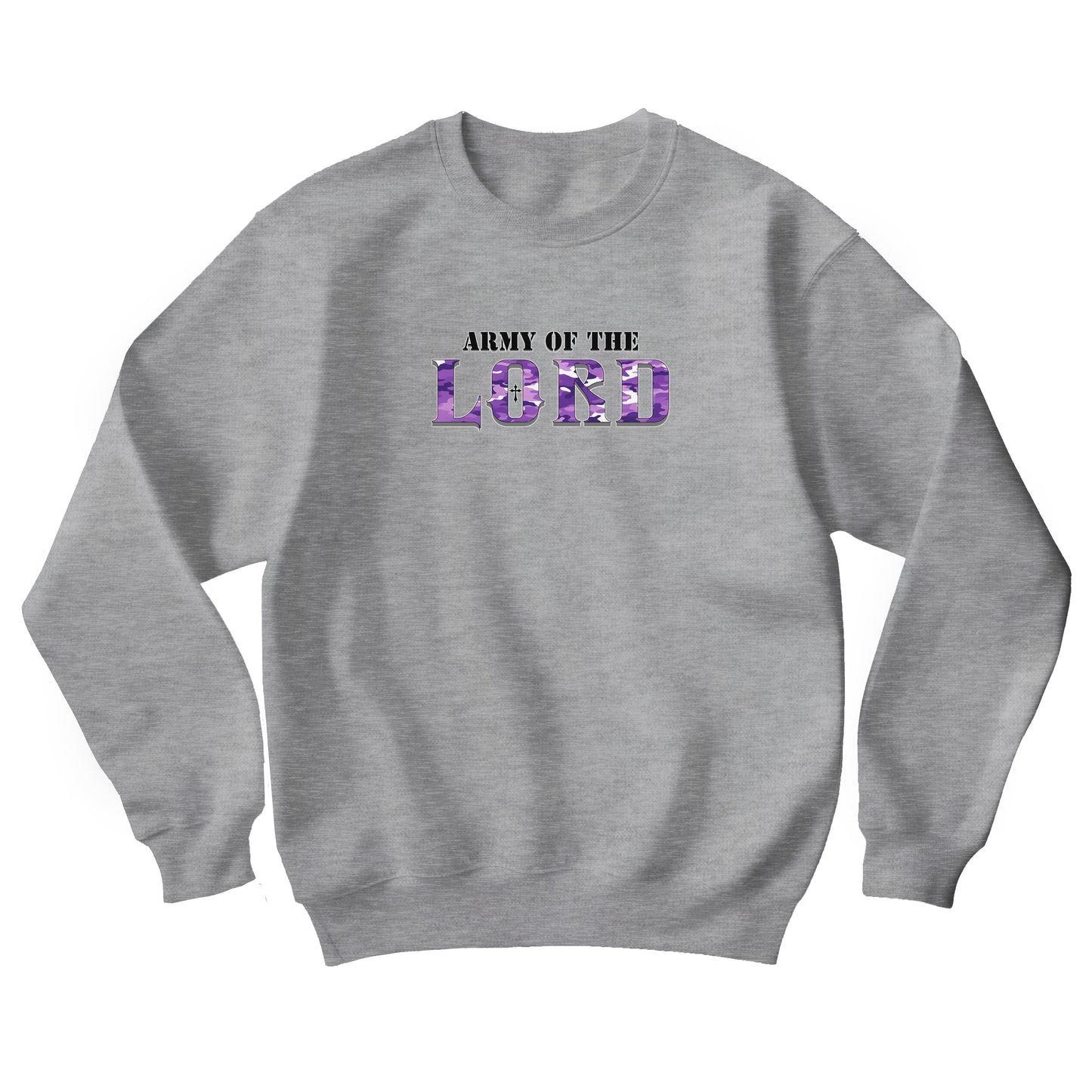 Purple Camo Army of the Lord Unisex Heavy Blend™ Crewneck Sweatshirt