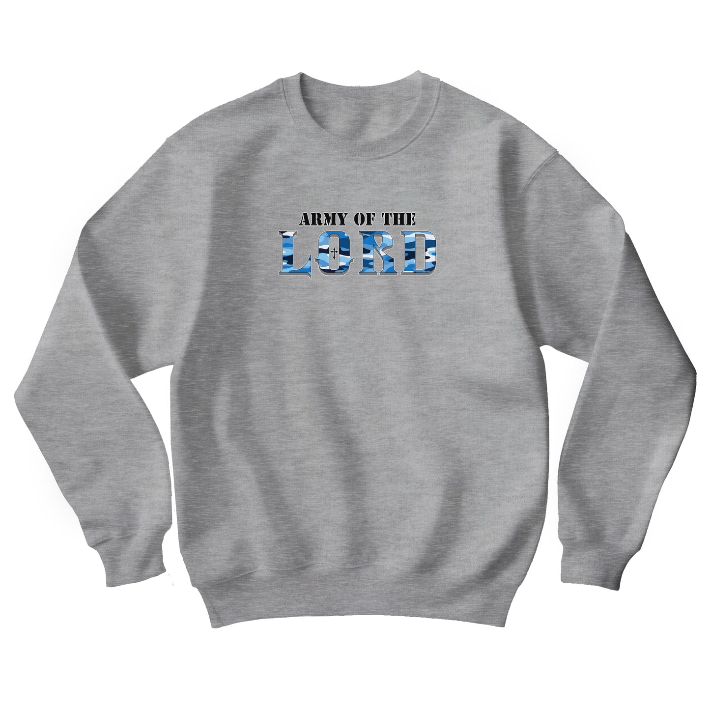Blue Camo Army of the Lord Unisex Heavy Blend™ Crewneck Sweatshirt