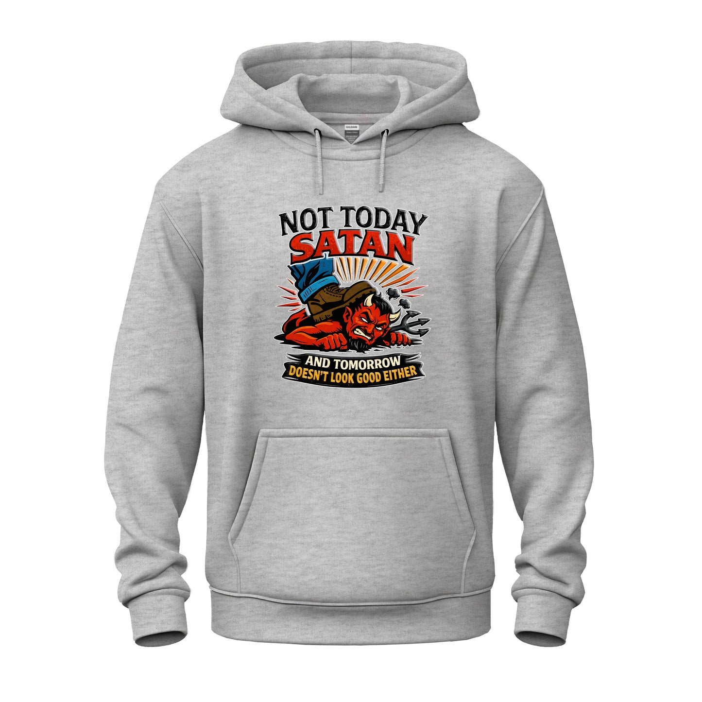 Bold & Victorious Not Today Satan Unisex Heavy Blend™ Hooded Sweatshirt