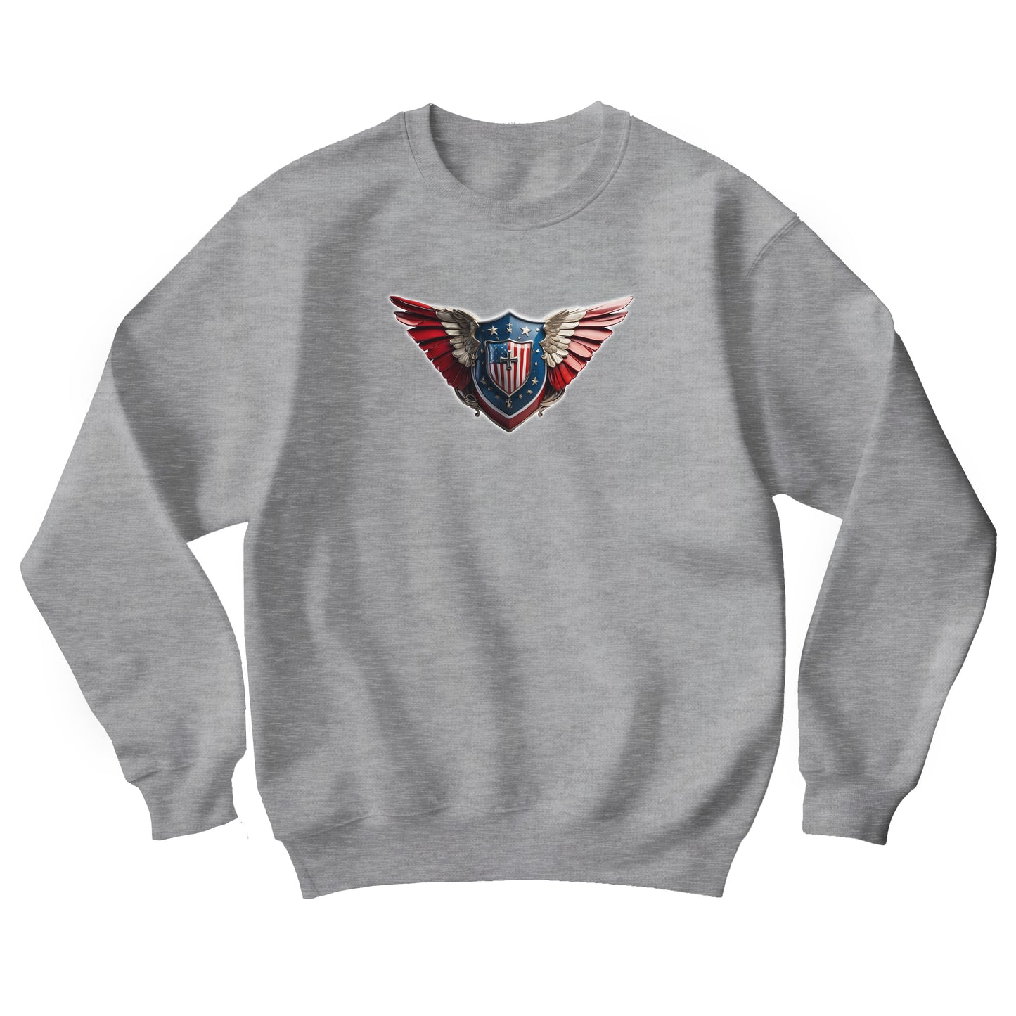 3D Winged Shield Unisex Heavy Blend™ Crewneck Sweatshirt