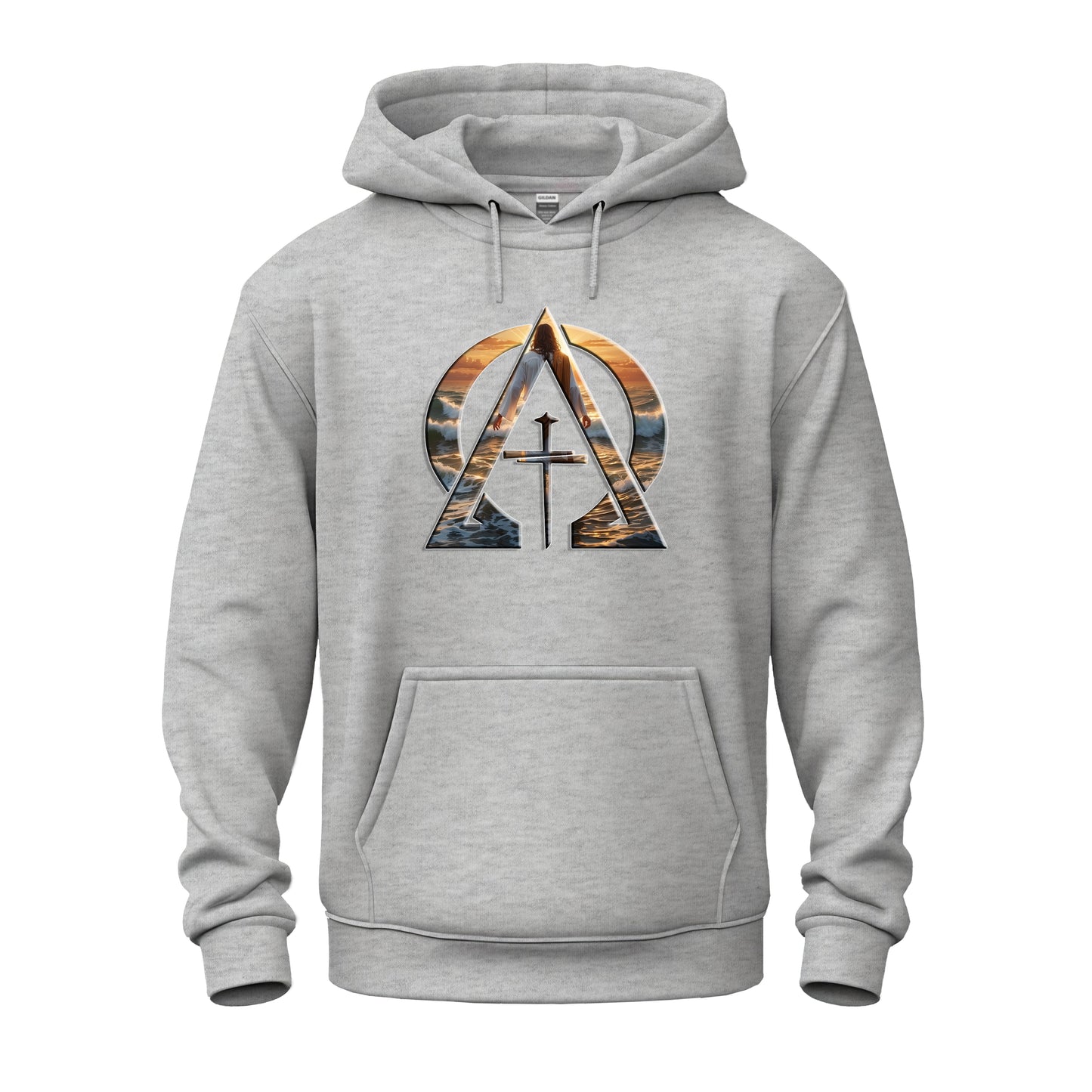 Alpha & Omega Divine Walking on Water Unisex Heavy Blend™ Hooded Sweatshirt