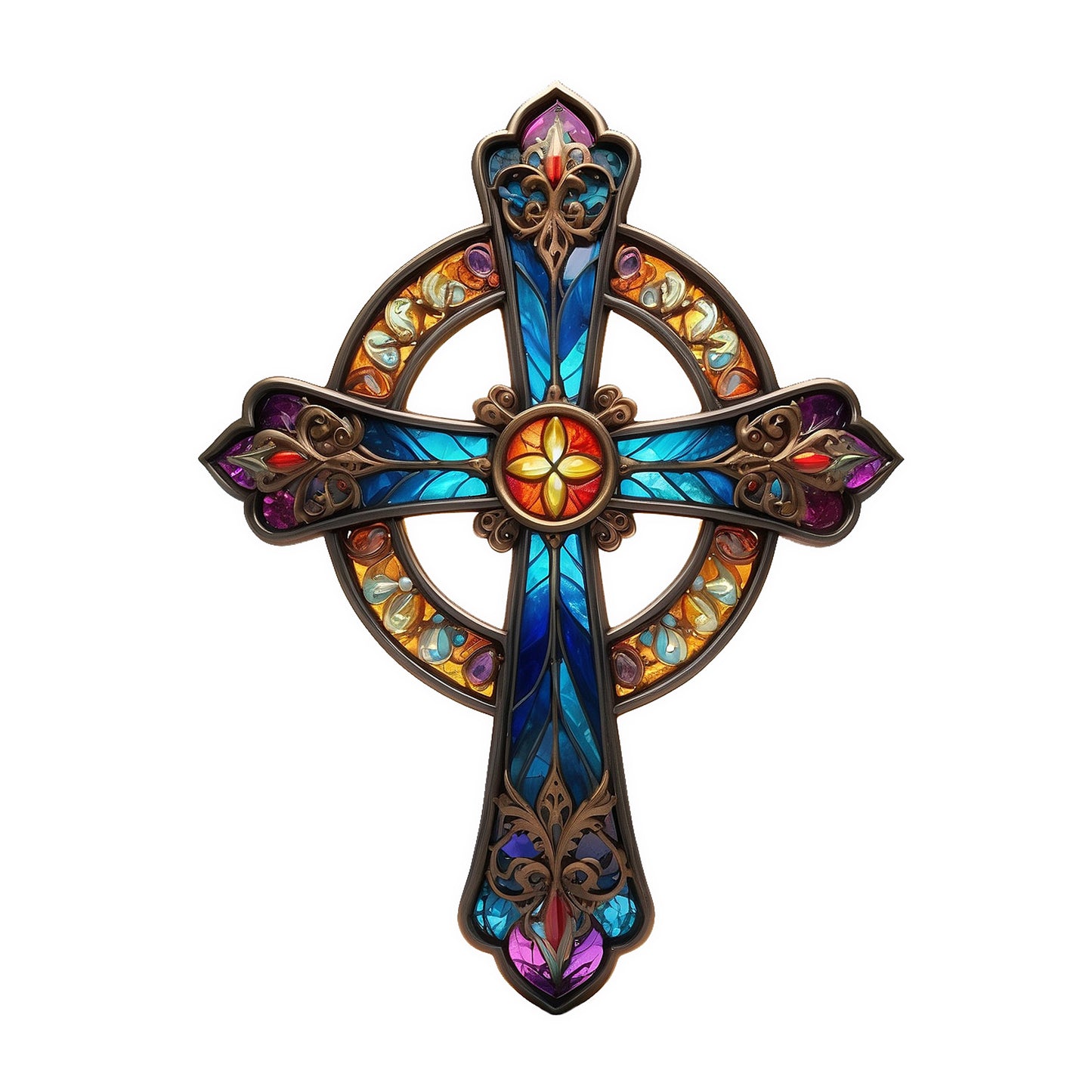 Radiant Cross Unisex Heavy Blend™ Crewneck Sweatshirt