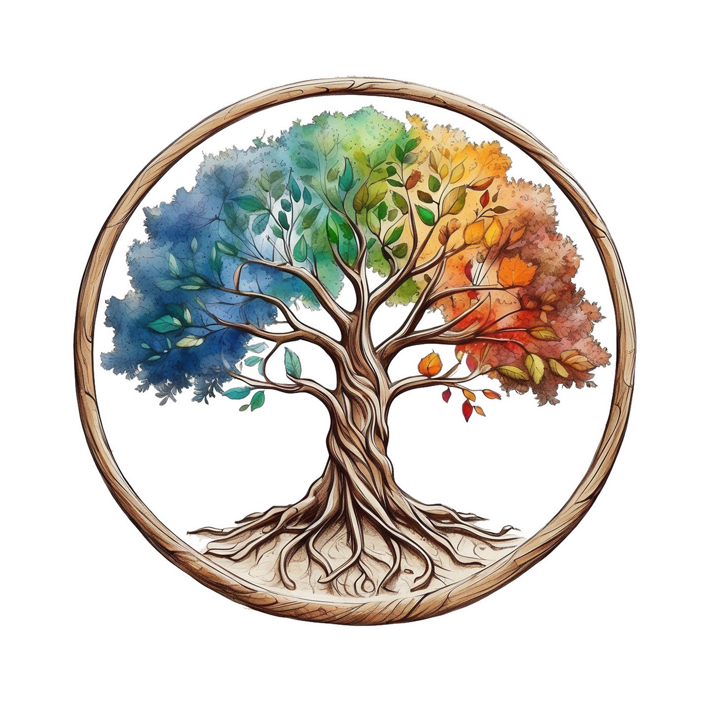 Colorful Tree of Life Unisex Heavy Blend™ Hooded Sweatshirt