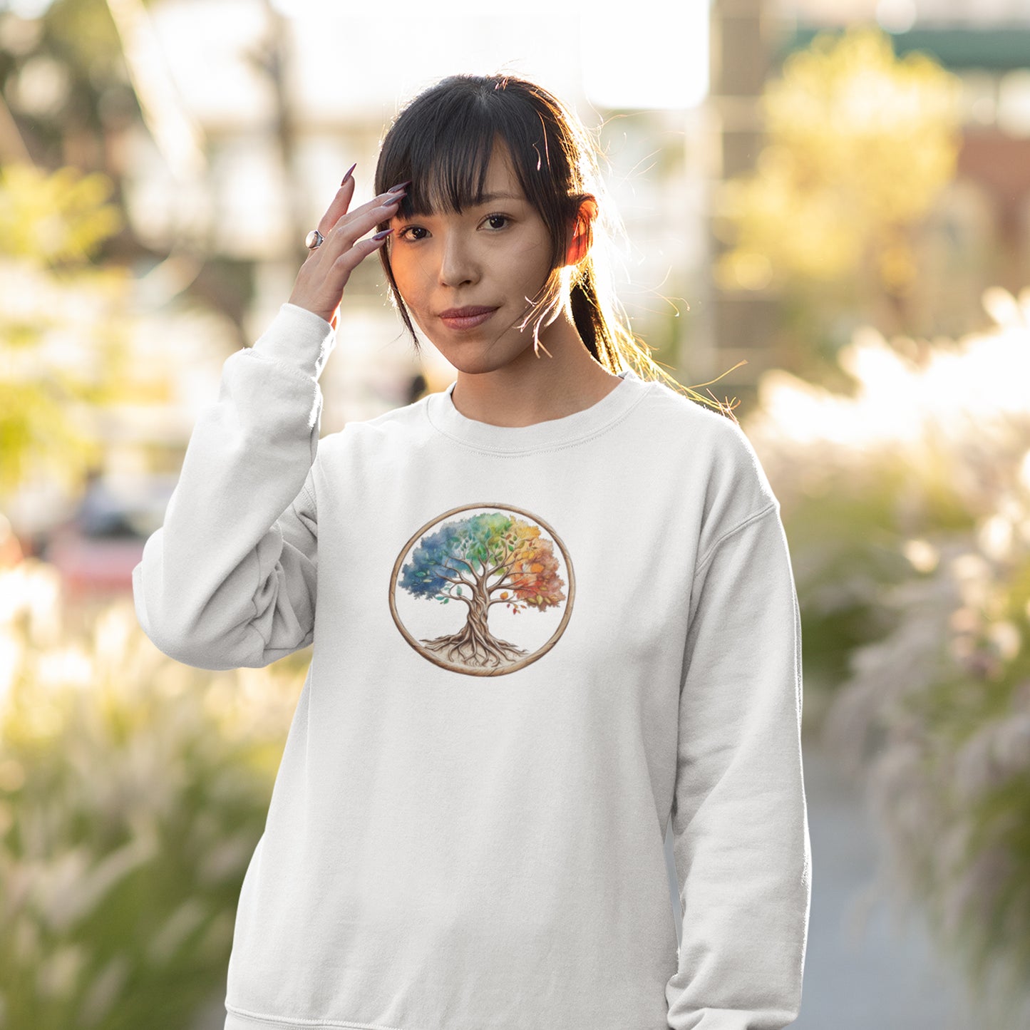 Colorful Tree of Life Unisex Heavy Blend™ Crewneck Sweatshirt