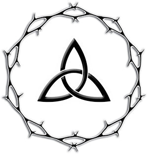 Circle of Thorns & Trinity Knot (Triquetra) Unisex  Short Sleeve Tee