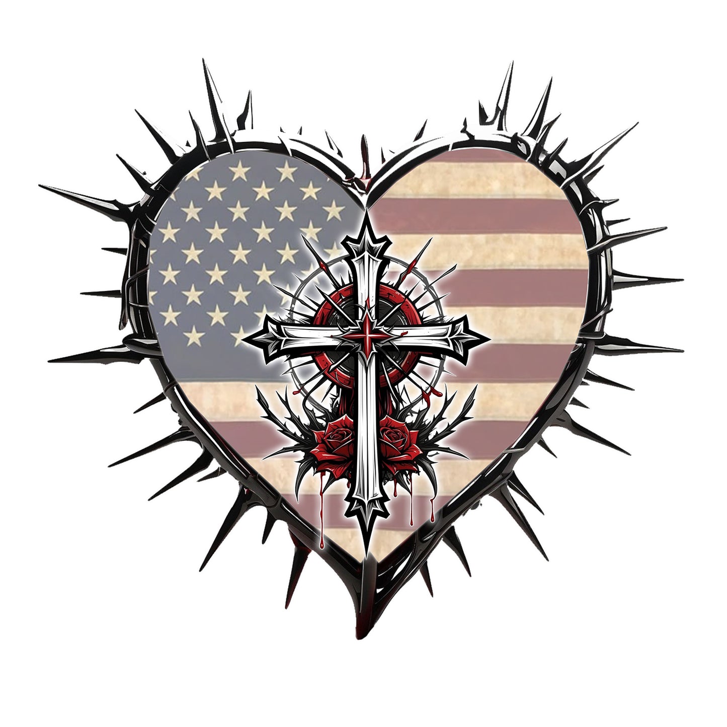 Sacrificial Freedom Micro Emblem Unisex  Patriotic Christian T-shirt