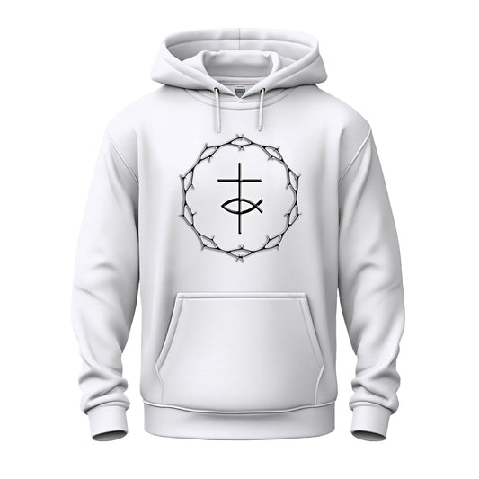 Circle of Thorn with Cross & Fish logo Unisex Heavy Blend™ Hooded Sweatshirt