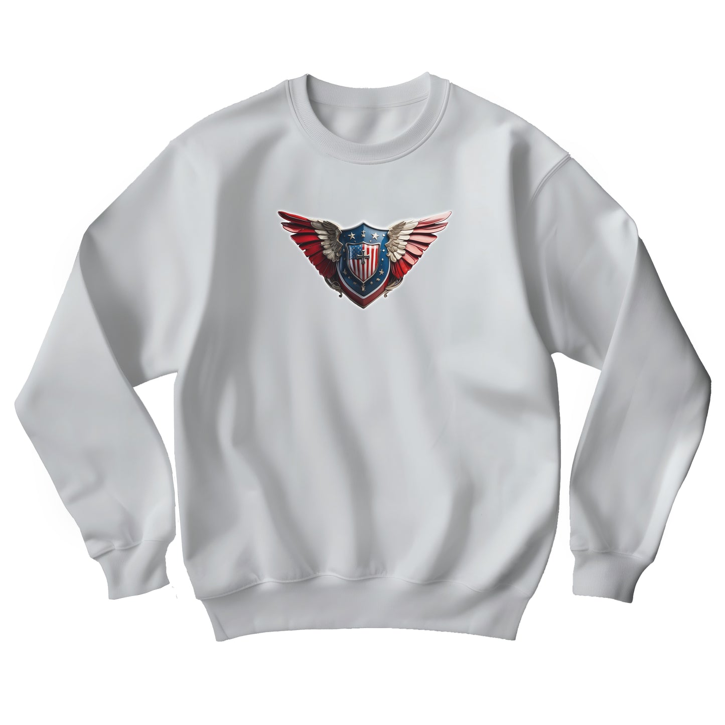 3D Winged Shield Unisex Heavy Blend™ Crewneck Sweatshirt