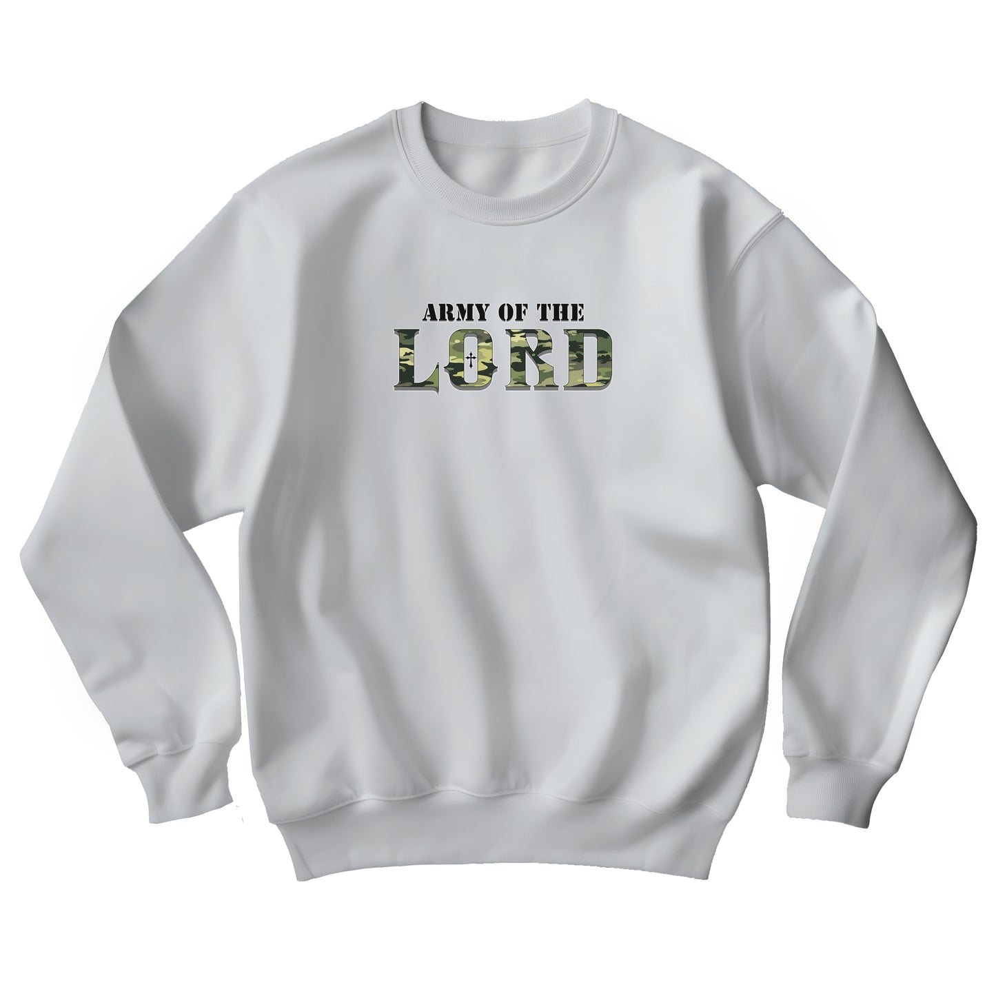 Green Camo Army of the Lord Unisex Heavy Blend™ Crewneck Sweatshirt