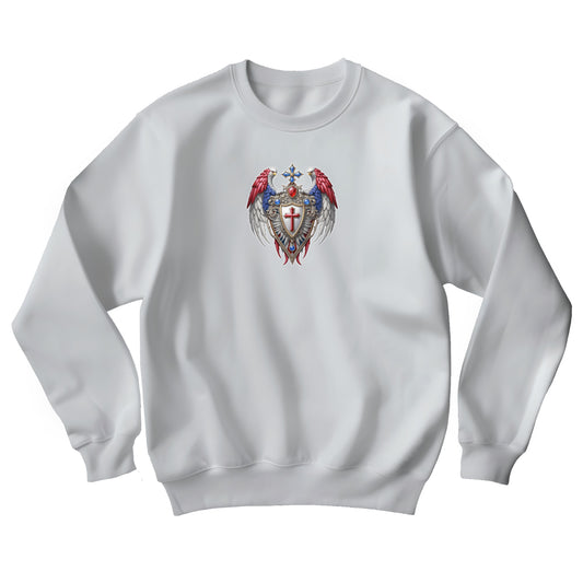 Winged Guardians of Faith Unisex Heavy Blend™ Crewneck Sweatshirt