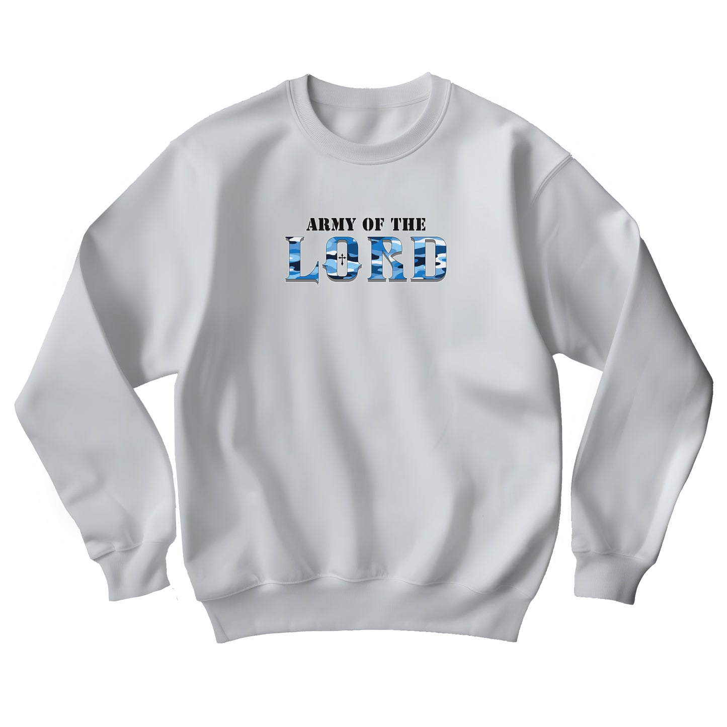 Blue Camo Army of the Lord Unisex Heavy Blend™ Crewneck Sweatshirt