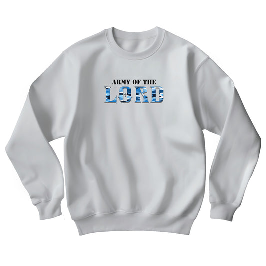 Blue Camo Army of the Lord Unisex Heavy Blend™ Crewneck Sweatshirt