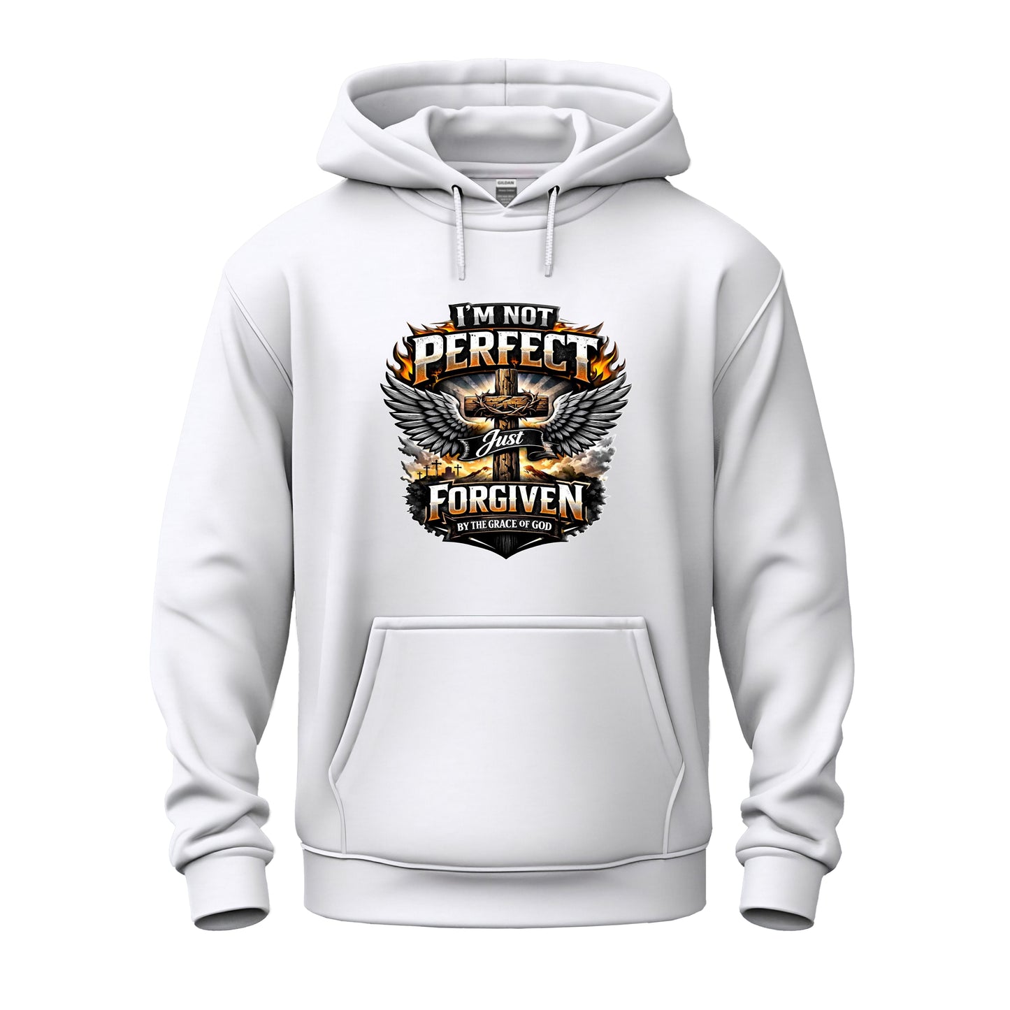 I'm Not Perfect, Just Forgiven Christian Unisex Heavy Blend™ Hooded Sweatshirt