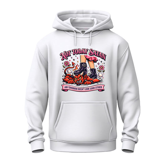 Strong & Empowered Not Today Satan Unisex Heavy Blend™ Hooded Sweatshirt