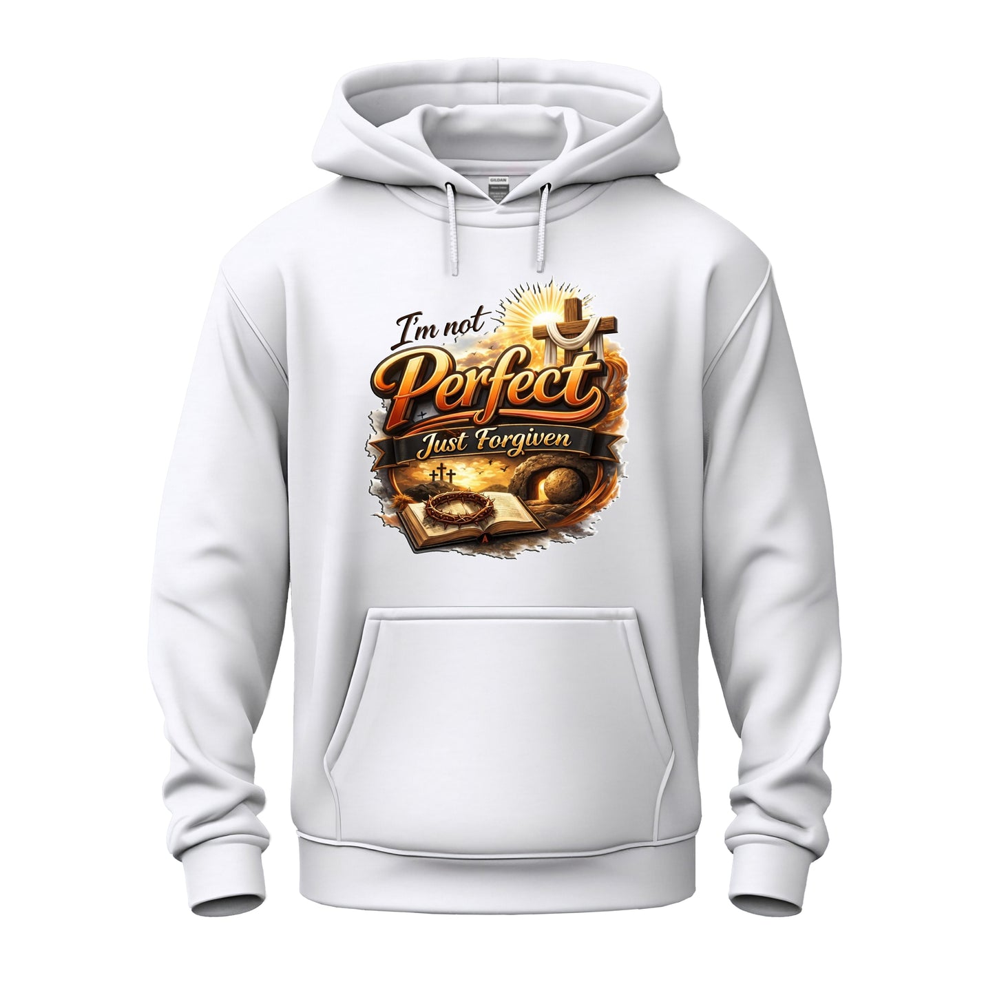 I'm Not Perfect, Just Forgiven Version 2  Christian Unisex Heavy Blend™ Hooded Sweatshirt