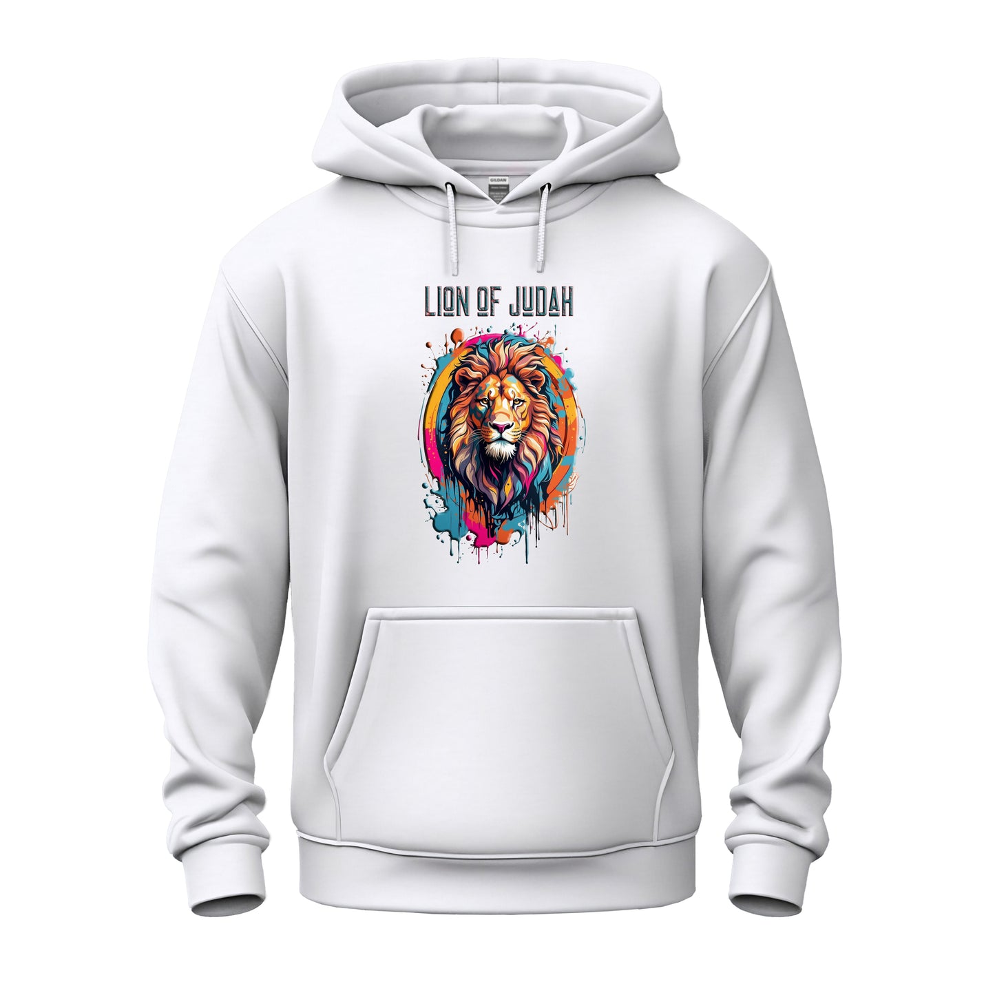 Graffiti Drip Lion Of Judah Logo Unisex Heavy Blend™ Hooded Sweatshirt