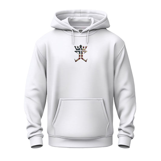 Vintage Jesus Christ Is King in the USA logo Unisex Heavy Blend™ Hooded Sweatshirt